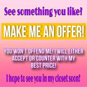 I LOVE OFFERS! 💜 LET’S MAKE A DEAL TODAY!